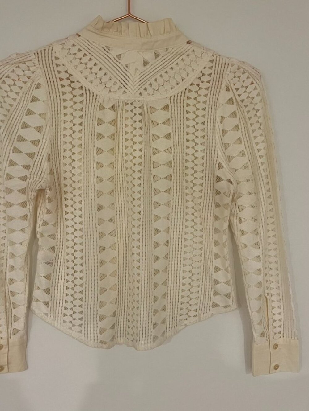 Anthropologie Lace Button Down Blouse - Picture 11 of 11